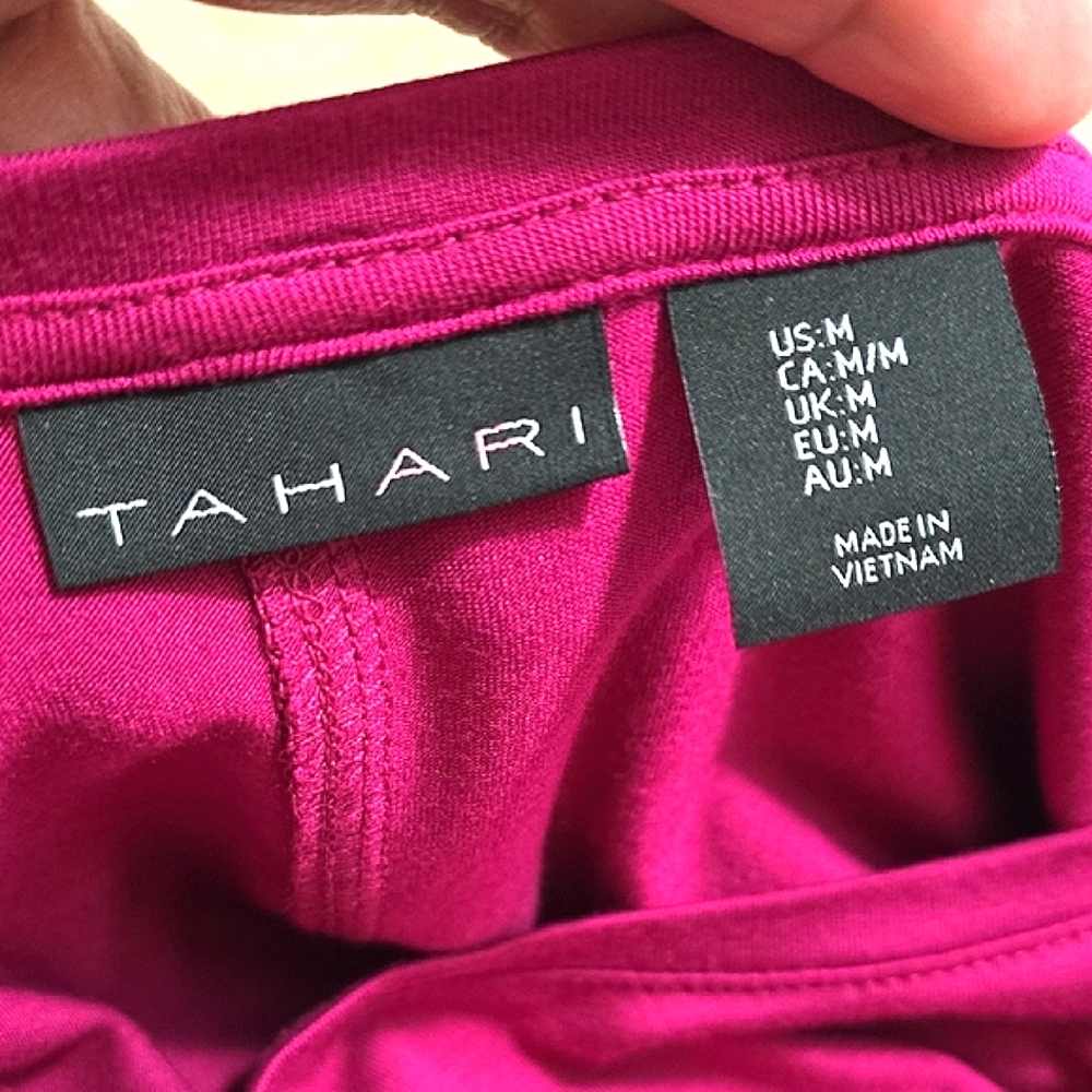 Tahari Pink Boxy Relaxed Short Sleeve Tee NWOT - Picture 5 of 7